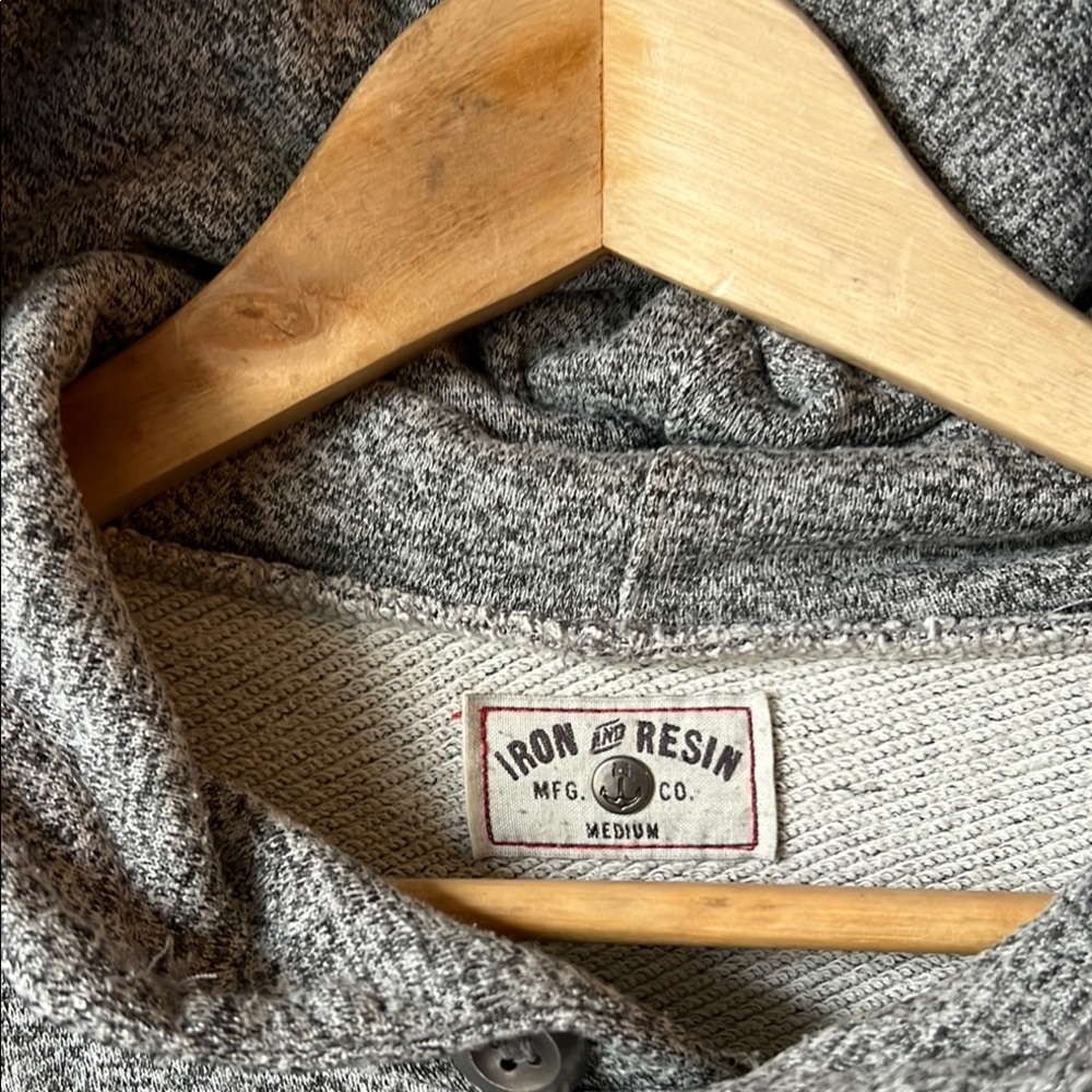 Gray Casual Hooded Sweatshirt - Picture 2 of 5